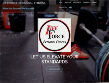 Tablet Screenshot of lifeforce-fitness.net